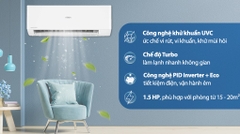 Máy lạnh treo tường AQUA Inverter 1.5 HP AQA-KCRV13XAW