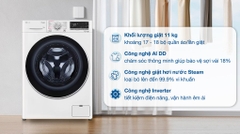 Máy giặt LG AI DD inverter 11Kg FV1411S4WA
