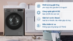 Máy giặt cửa ngang LG AI DD Inverter 9kg FV1409S4M