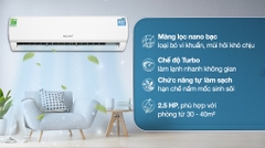 Máy lạnh treo tường Funiki (No inverter) 2.5HP HSC24TMU