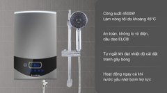 Máy tắm nước nóng trực tiếp Ariston ST45PE-VN  ( Có bơm trợ lực - 4500W )