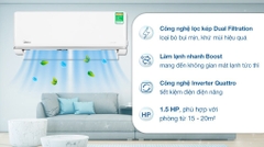 Máy lạnh treo tường Midea Inverter 1.5 HP MSAGA-13CRDN8