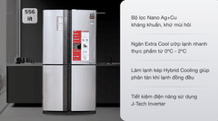 Tủ Lạnh Sharp Inverter 626 Lít SJ-FX630V-ST
