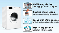 Máy sấy quần áo Galanz 7 kg DV-70T5C(W) (Sấy thông hơi)