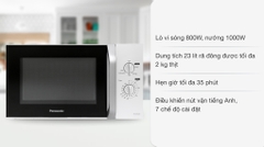 Lò vi sóng có nướng Panasonic NN-GM34JMYUE 23 lít