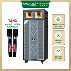 Loa di động Nanomax Pro-803B (Bass Đôi 40cm/1800w)