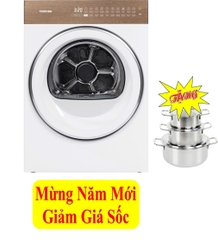 Máy sấy bơm nhiệt Toshiba 8 kg TD-T37BS90HWV(WT)