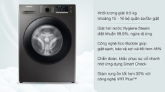 Máy giặt cửa ngang Samsung Inverter 9.5kg WW95TA046AX/SV