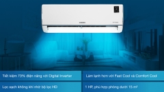 Máy lạnh treo tường Samsung Inverter 1.0 HP AR09TYHQASINSV