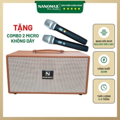 Loa Karaoke Xách Tay Nanomax K-20 (Bass 15cm x2/320w)