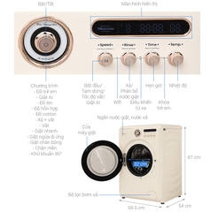 Máy giặt Hisense Inverter 10.5 kg WF105R5