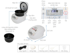 Nồi cơm điện tử Panasonic 1 lít SR-CL108WRA