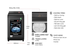Máy giặt Panasonic inverter 10.5Kg NA-FD105W3BV