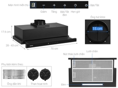 Máy hút mùi âm tủ Hafele HC-H7032TB