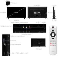 Google Tivi Aqua 32 inch AQT32K85FX