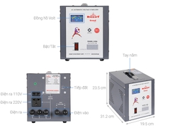 Ổn áp Robot 1 pha 2KVA 140 RENO