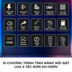 Loa di động 4 tấc đơn KOZIO KH-1509V