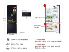 Tủ lạnh Panasonic Inverter 322 lít NR-BC360WKVN