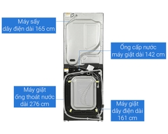 Tháp giặt sấy LG 25/17 kg WT2517NHEG