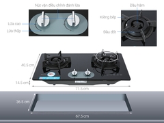 Bếp ga âm Rinnai RVB-220G(BG