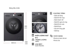 Máy giặt LG Inverter 9 kg FB1209S5M
