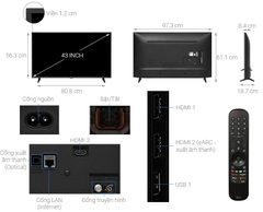 Smart Tivi LG AI 4K 43 inch 43UQ7550PSF