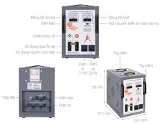 Ổn áp Robot 1 pha 5KVA 140 RENO