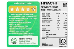 Tủ lạnh Hitachi Inverter 466 lít HR4N7522DSDXVN
