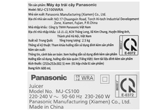 Máy ép trái cây Panasonic MJ-CS100WRA