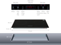 Bếp điện từ đôi Sunhouse SHB9101
