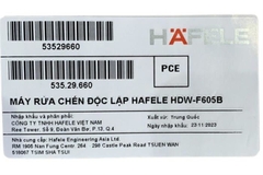 Máy rửa chén độc lập Hafele HDW-F605B