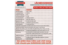 Nồi lẩu điện Sunhouse SHD4526 4 lít