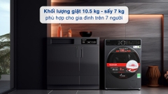 Máy giặt sấy Toshiba 10.5/7Kg TWD-T25BZU115MWV(MG)