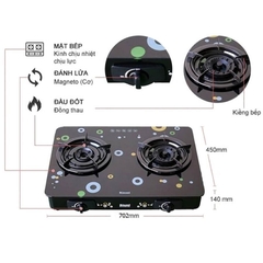 Bếp gas Rinnai RV-715Slim (GL-Bubble)