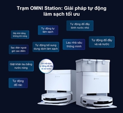 Robot hút bụi lau nhà Ecovacs T50 Pro Omni – Trắng/Đen 2025