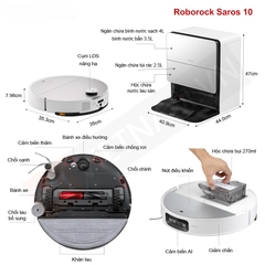 Robot hút bụi lau nhà Roborock Saros 10