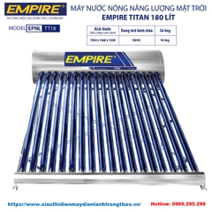 Máy nước nóng năng lượng mặt trời Empire 180 Lít – Titan TT1818