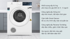 Máy sấy quần áo Electrolux 8.5kg EDV854J3WB (Sấy thông hơi)