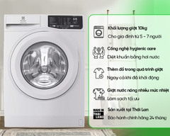 Máy giặt Electrolux Inverter 10 kg EWF1025DQWB