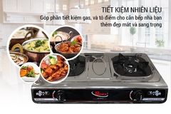 Bếp gas đôi Inox Seika SKB-277