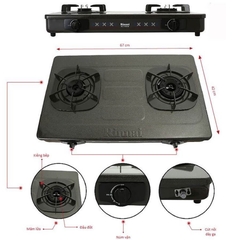 Bếp gas đôi Rinnai RV-715SLIM(G)