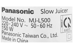 Máy ép trái cây Panasonic PAVH-MJ-L500SRA (Ép chậm)