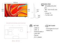 Google Tivi QLED MiniLED Sony 4K 65 inch K-65XR70