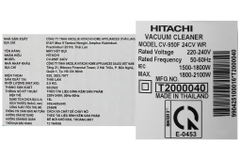 Máy hút bụi công nghiệp Hitachi CV-950F WR