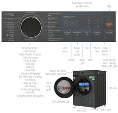 Máy giặt sấy Toshiba 13/8Kg TWD-T21BU140UWV(MG)