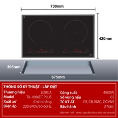 BẾP TỪ ĐÔI LORCA TA 1035 PLUS
