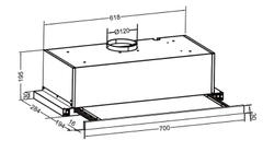 Máy hút mùi âm tủ Eurosun EH-70AF85S