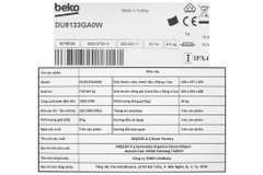 Máy sấy quần áo Beko 8 kg DU8133GA0W (Sấy ngưng tụ)