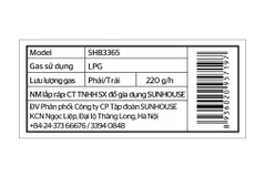 Bếp gas Sunhouse SHB3365