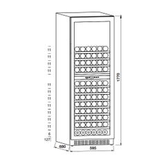 Tủ rượu Hafele 415L HW-C415FB